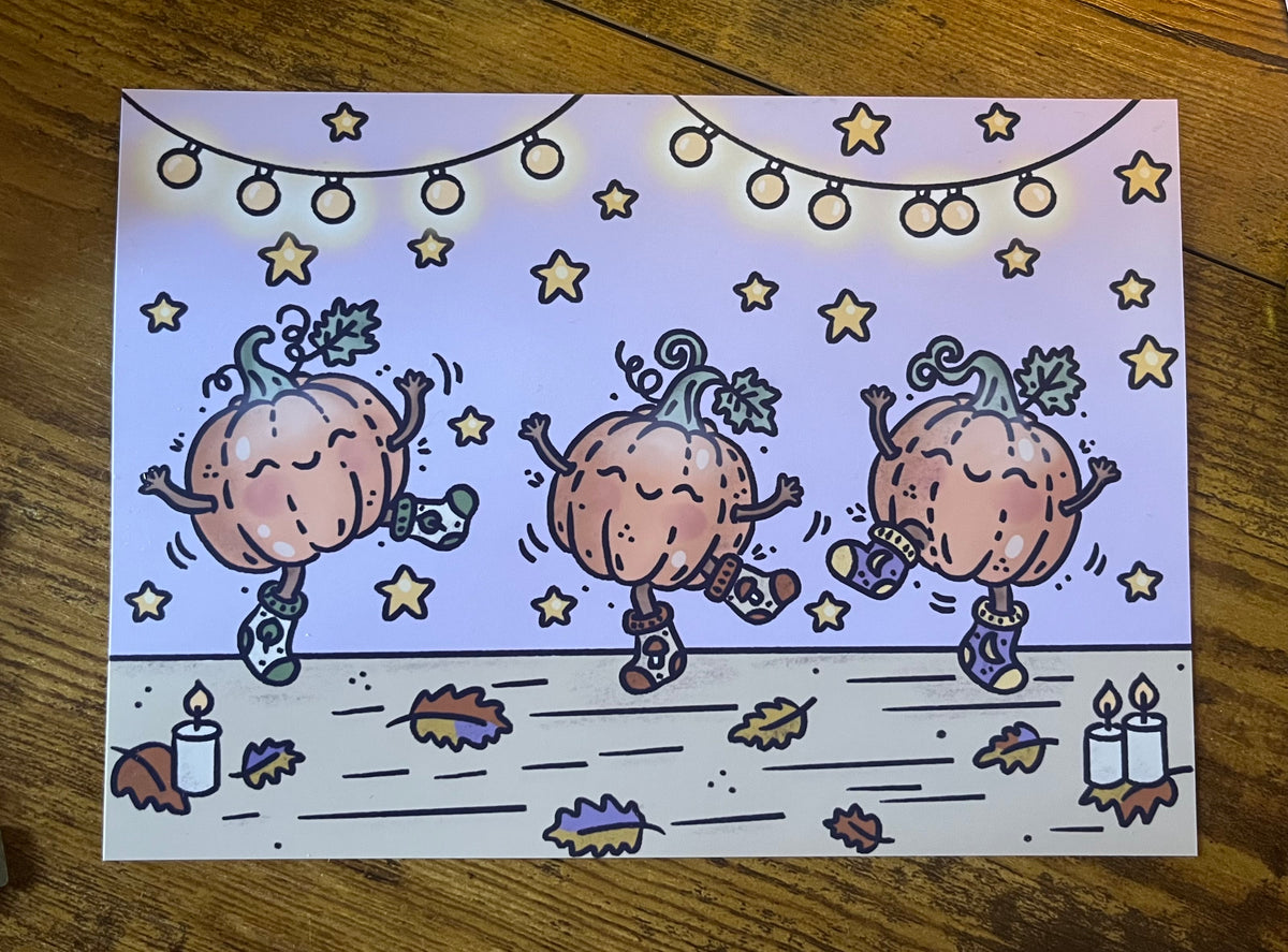 Dancing Pumpkin Print