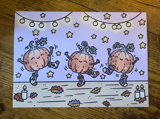 Dancing Pumpkin Print