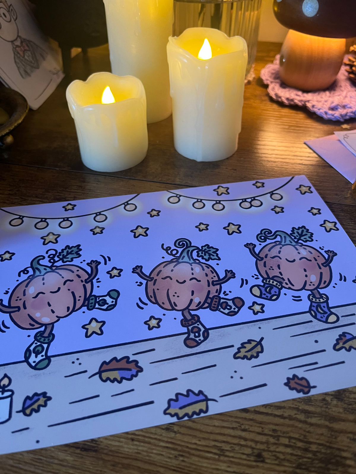 Dancing Pumpkin Print
